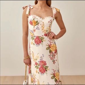 chinese dress ladies Miranda Linen Dress Maxi Dress Beige / L main image 1